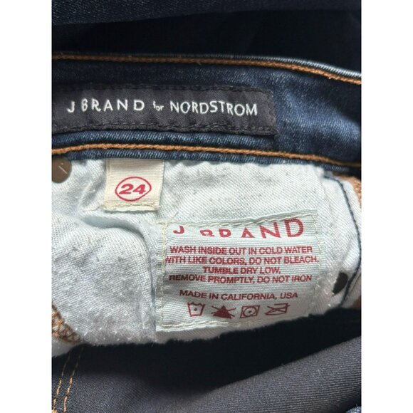 J Brand for Nordstrom Womens Blue Denim Skinny Leg Jeans Zip Stretch Size 24 - Picture 9 of 10